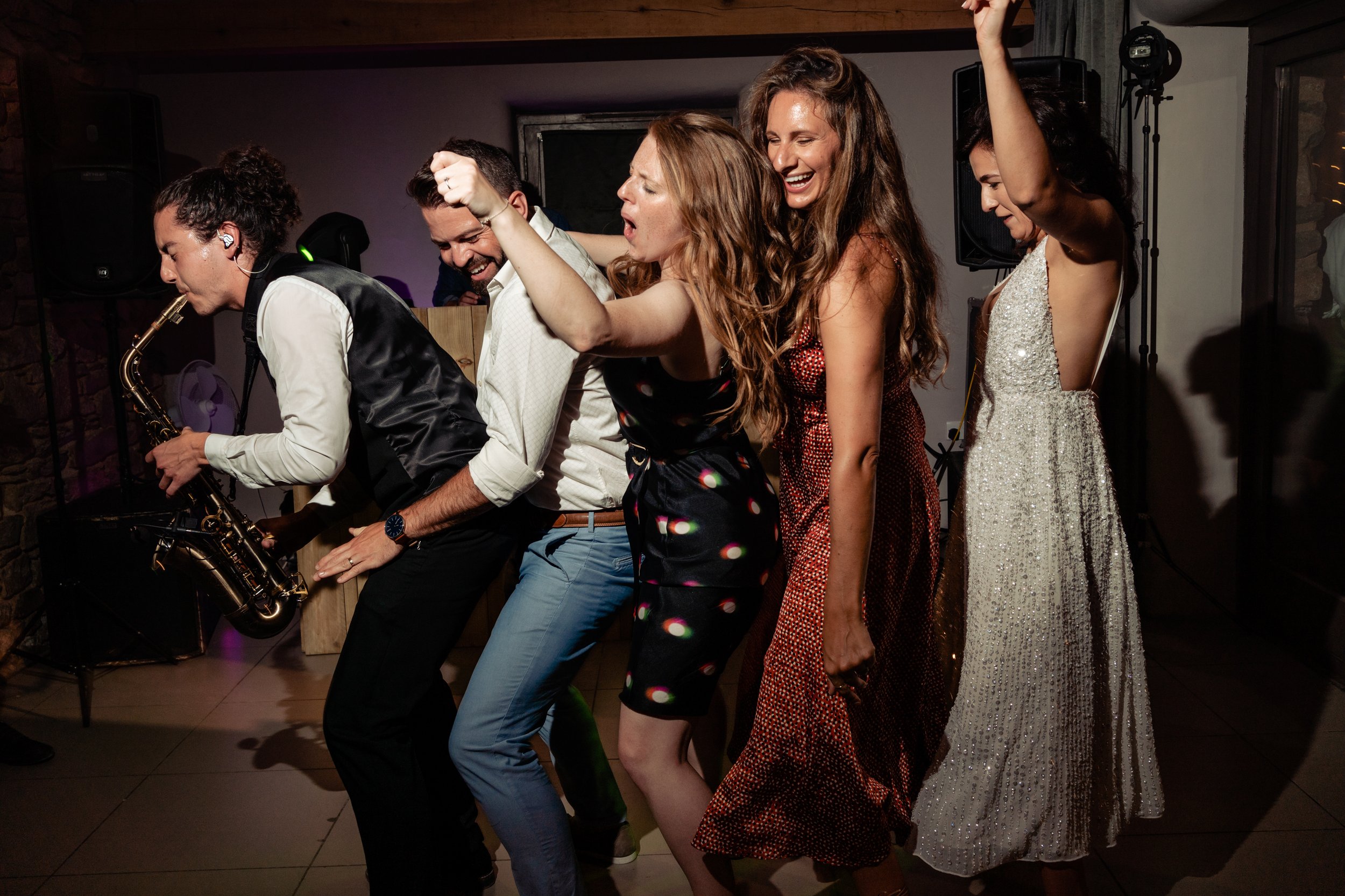 Trevenna barns wedding dancefloor party